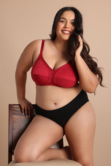 Zivame True Curv Single Layered Non Wired Full Coverage Super Support Bra - Deep Claret — image 5
